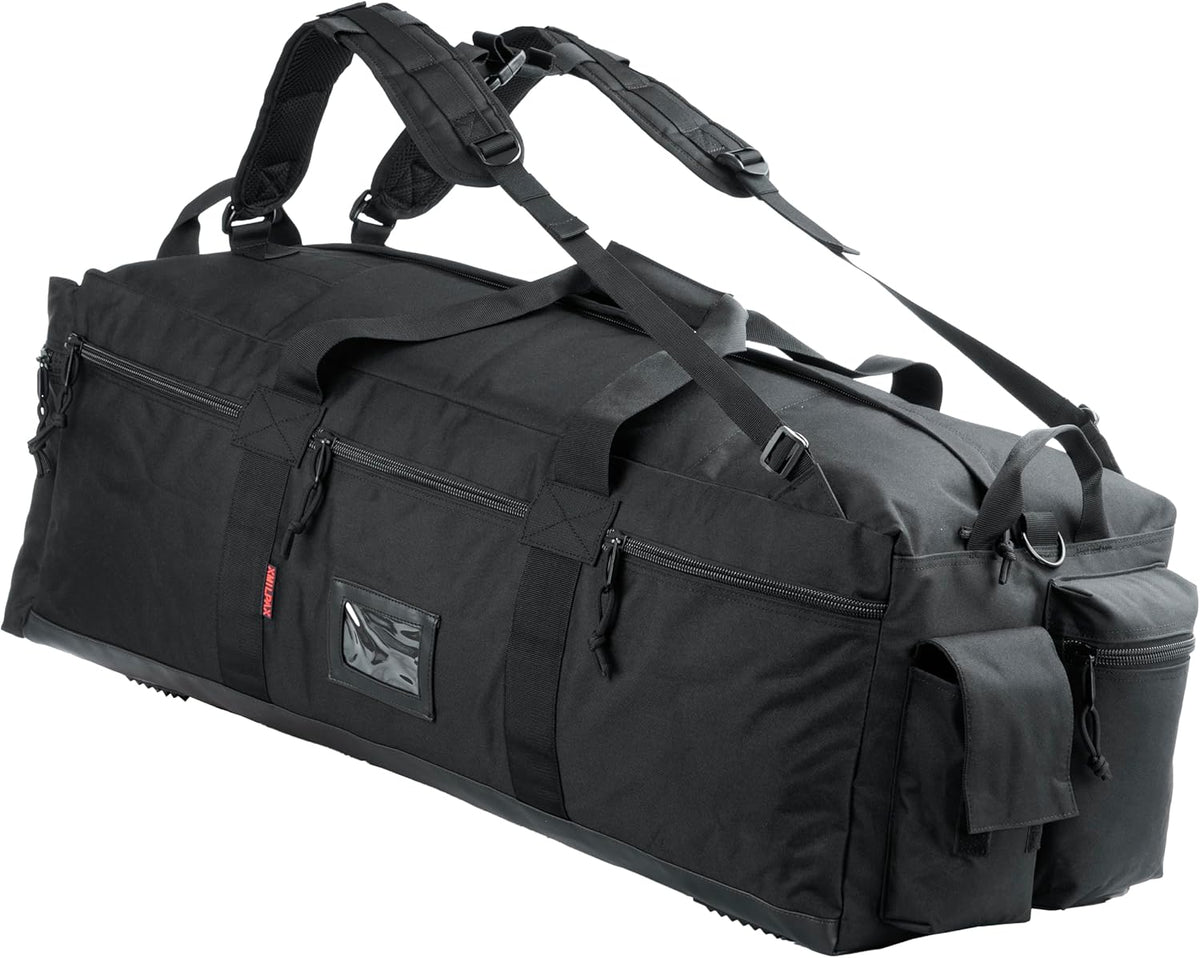 Large Military Duffle Bag Tactical Gear Load Out Bag Deployment Cargo Bag Travel Sports Equipment Duffel Luggage Bag with Backpack Straps 90L