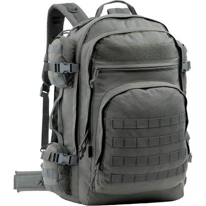 Large Tactical Backpack Bag with Stowable Shoulder Straps for Hiking, Camping, Traveling, Bug-Out 58L