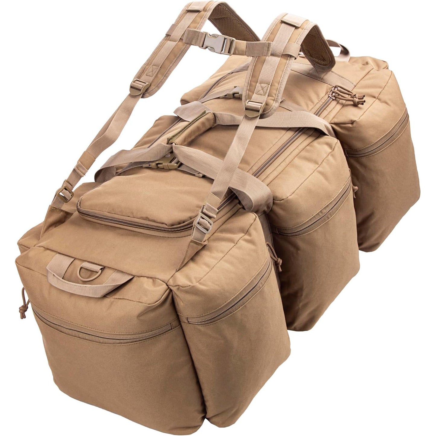100L Large Military Duffle Bag Deployment Duffel Bag Sports Equipment Travel Luggage Bag with Detachable Backpack Straps…