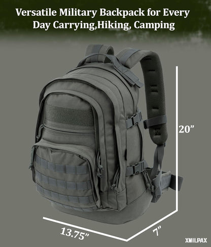 Tactical Backpack EDC Bag MOLLE Daily Pack for Men and Women Every Day Carrying Hiking Camping Travel 22L.