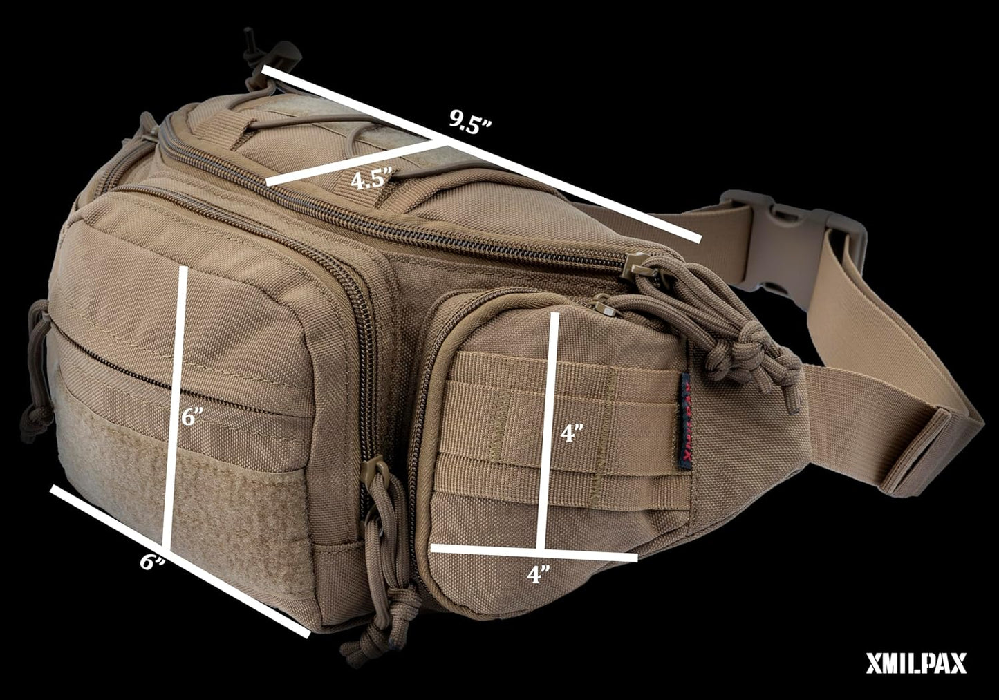 Tactical Waist Bag | Durable Fanny Pack & Crossbody Sling Pack for Outdoor Adventures, Everyday Carry, Hiking, Camping, Travel