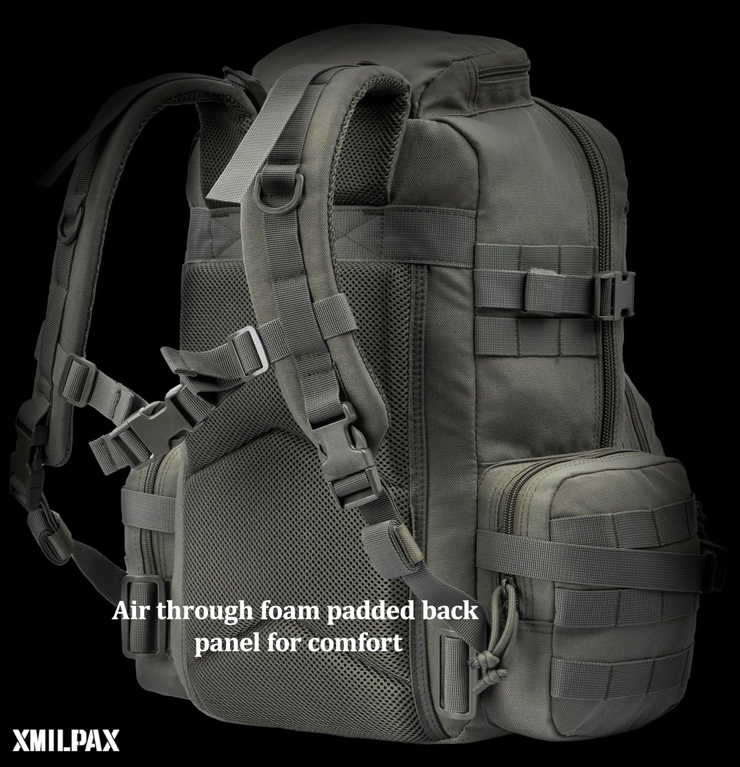 Tactical Backpack EDC Bag MOLLE Daily Pack for Men and Women Every Day Carrying Hiking Camping Travel 22L
