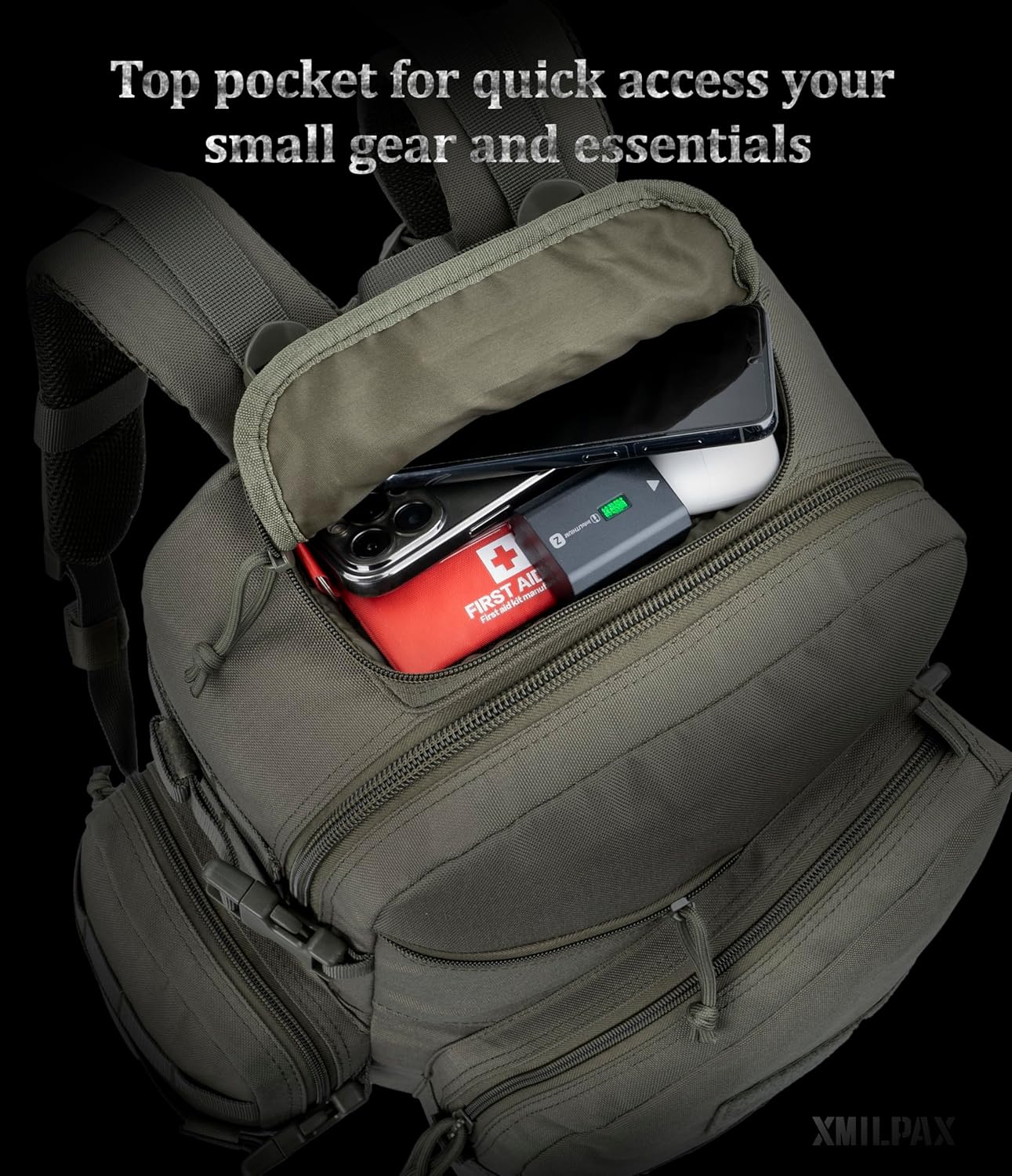 Tactical Backpack EDC Bag MOLLE Daily Pack for Men and Women Every Day Carrying Hiking Camping Travel 22L