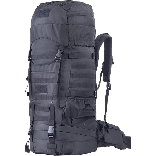 Tactical Internal Frame Backpack Military Rucksack MOLLE Patrol Pack for Hunting Hiking Camping Backpacking Trekking 70L (Black)